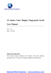 3.5 inches Color Display Fingerprint Serial User Manual