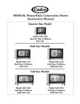 MANUAL Heavy-Duty Convection Ovens Instruction