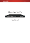 D Series Digital Amplifier User Manual