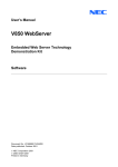V850 WebServer, Software, User`s Manual