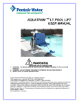 AquaTRAM LT Pool Lift User`s Manual