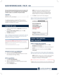 Sparta SF-424 Quick Reference Guide