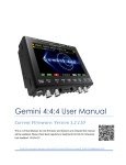 Gemini 4:4:4 User Manual