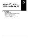 MODBUSr TCP for H0/H2/H4--ECOM100