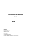 Cloud Sensor User`s Manual