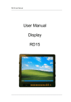 User Manual Display RD15