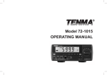 Model 72-1015 OPERATING MANUAL
