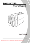 DXG DXG-580V User Guide Manual - VideoCamera