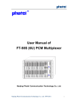 User Manual of FT-50S (6U) PCM Multiplexer