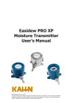 Easidew PRO XP Moisture Transmitter User`s Manual