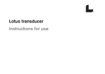 Lotus transducer Instructions for use