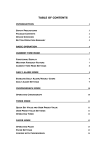 TABLE OF CONTENTS