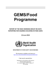 GEMS/Food Programme - World Health Organization
