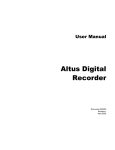 Altus Digital Recorder - KMI Support WIKI