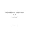 Breadboard Laboratory Interface Processor User Manual