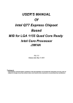 USER`S MANUAL Of Intel Q77 Express Chipset Based