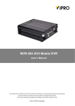 MVR-504 4CH Mobile DVR User`s Manual