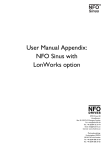 User Manual Appendix: NFO Sinus with