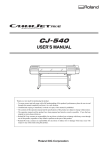 User`s Manual, CJ-540 , English (2002)