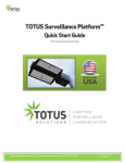 TOTUS Surveillance Platform™ Quick Start Guide