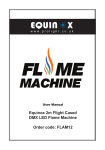 Equinox 2m Flight Cased DMX LED Flame Machine Order code