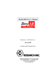 DryIR 6020 User Manual - Precision Control Systems, Inc.