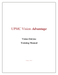 UPMC Vision Advantage Online Provider Manual
