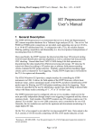 HT Preprocessor User`s Manual