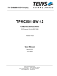 User Manual - TEWS TECHNOLOGIES