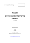 Pricelist Environmental Monitoring Products