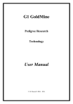 User Manual - G1 Goldmine