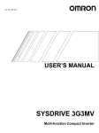 USER`S MANUAL SYSDRIVE 3G3MV Multi-function