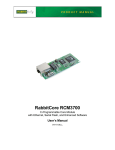 RabbitCore RCM3700 User`s Manual