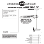 Master User Manual for RIPTIDE SF BOW MOUNT HAND