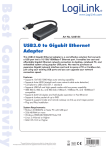 USB3.0 to Gigabit Ethernet Adapter