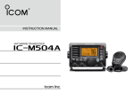 IC-M504A Instruction Manual