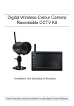 Digital Wireless Colour Camera Recordable CCTV Kit