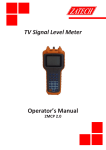 TV Signal Level Meter Operator`s Manual