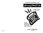 QuickPAD IR User`s Manual  - Victor