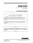 Kaman KDM-8200 Instruction Manual