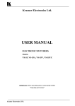 Kramer Electronics Ltd. USER MANUAL ELECTRONIC