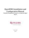 OpenWMS Installation and Configuration Manual - RUcore
