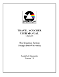 TRAVEL VOUCHER USER MANUAL