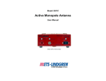 Model 3301C Active Monopole Antenna User Manual - ETS