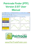 Pairtrade Finder (PTF) Version 2.97 User Manual