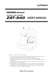 Roland ZAT-540 Users Manual