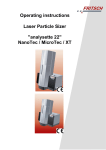 Laser Particle Sizer Analysette 22 NanoTec / MicroTec / XT
