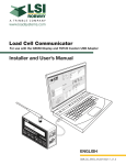Installer and User`s Manual Load Cell Communicator