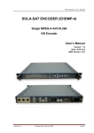 Sola-Sat Encoder Manual - Satellite Bandwidth by New Era Systems