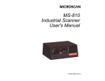 MS-810 Industrial Scanner User`s Manual